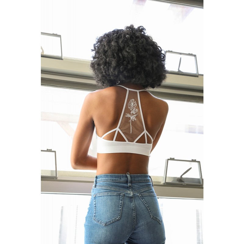 GA-5543 Flor Bloom Tattoo Mesh Bralette