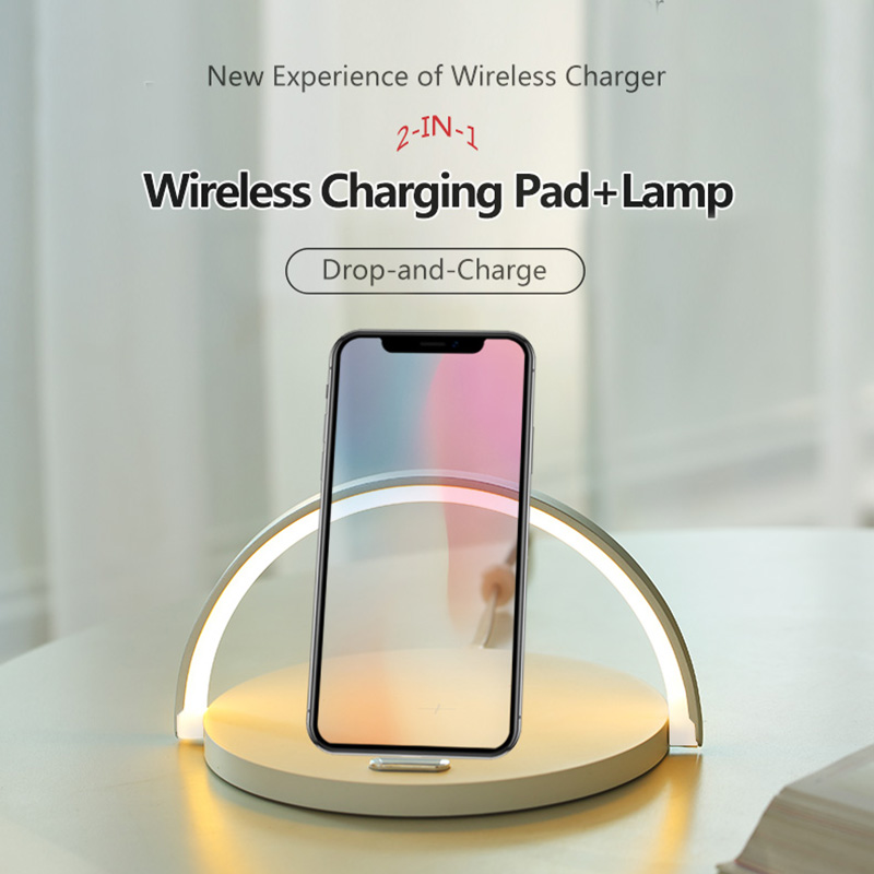 S21 LED Lámpara Soporte para teléfono móvil Cargador inalámbrico