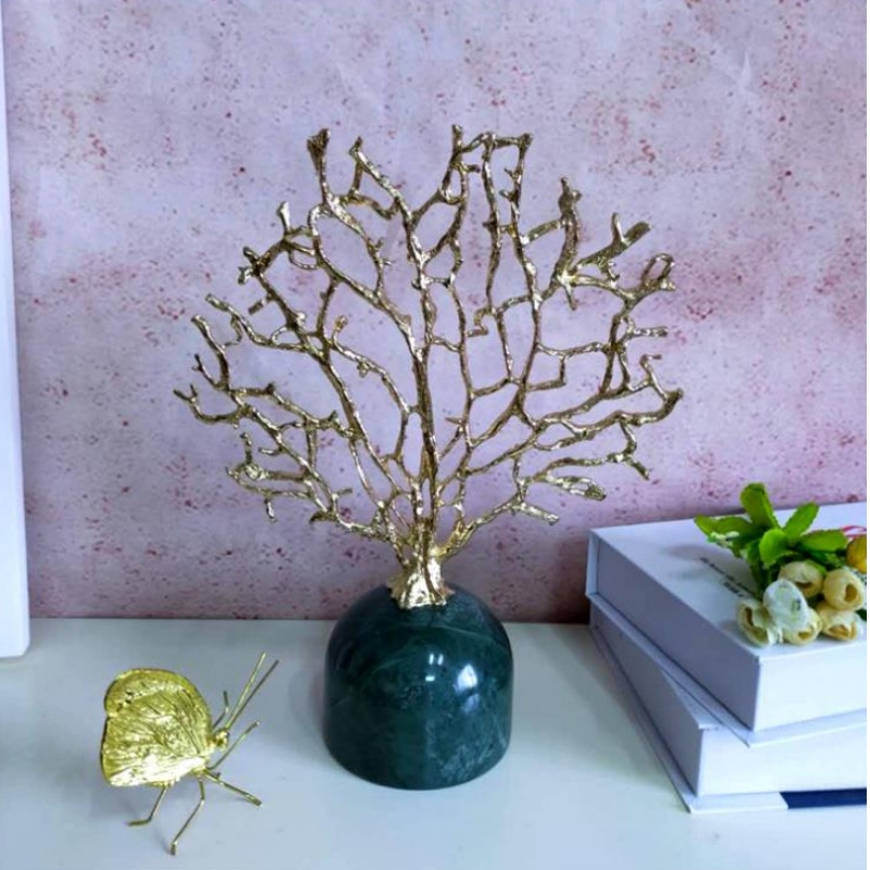 Luxury liviano, metal creativo, mármol, Coral Tree Decoration, China soft Decoration, Home Home House, living room, escritorio decorado