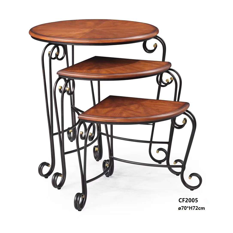 Mesa auxiliar de acero inoxidable, mesa auxiliar de hierro forjado Muebles para hoteles Suministros para hoteles
