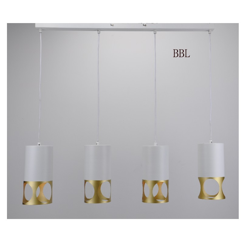 Candelabro moderno - 4, blanco + dorado