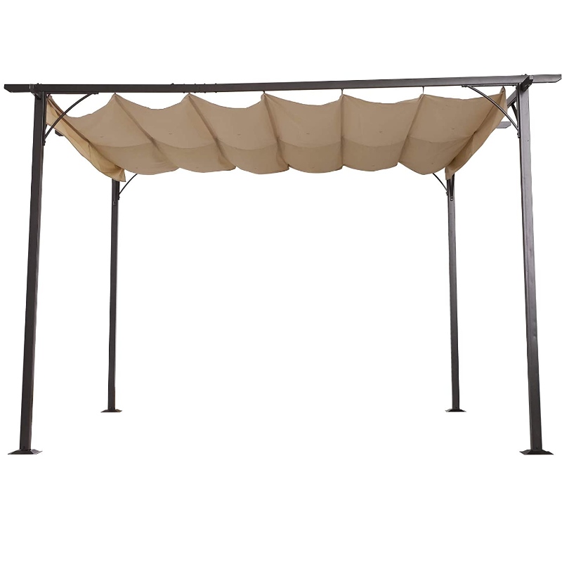 Una terraza elástica con techo.