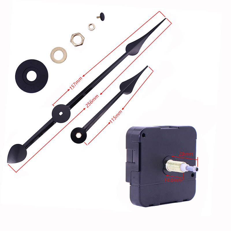 Movimiento de reloj de cuarzo negro HR1688 de 23 mm y manecillas grandes