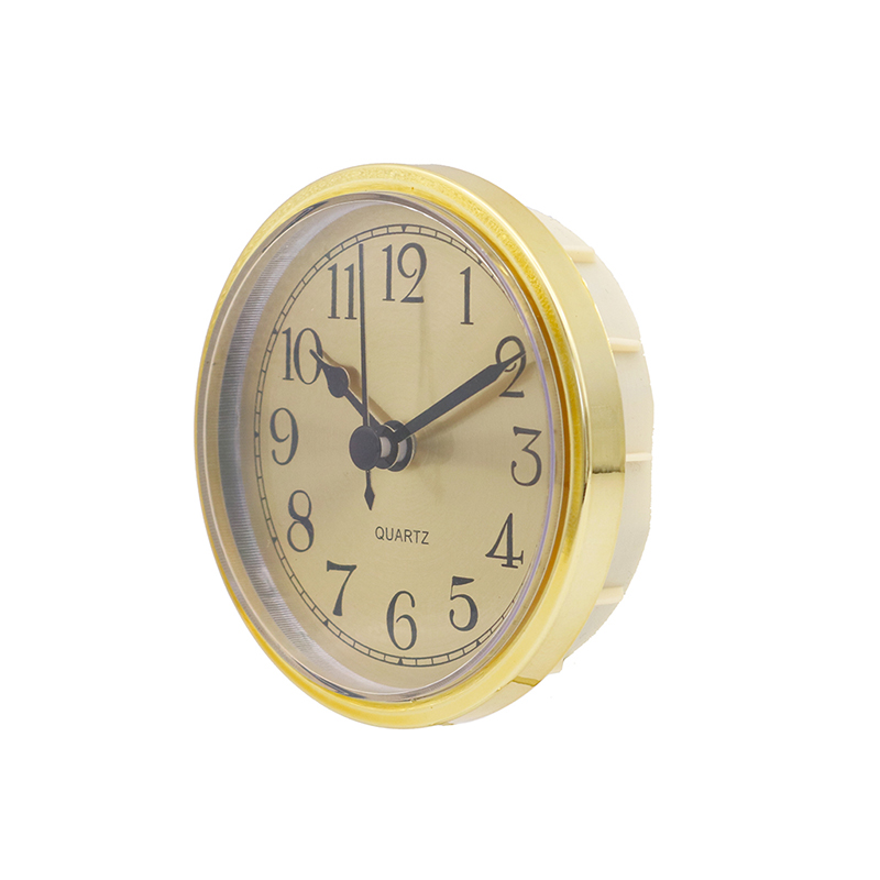 Inserto de reloj de pared de oro árabe con fondo dorado de 90 mm