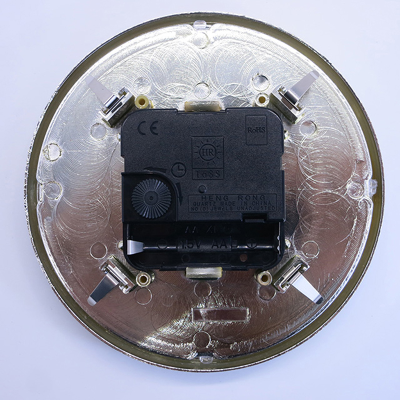 Inserto de reloj de pared circular de plata pura de 130 mm