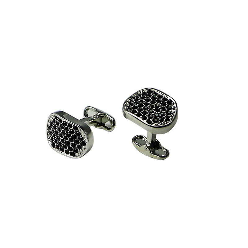 Gemelos de cristal negro Retangle Camisas gemelos