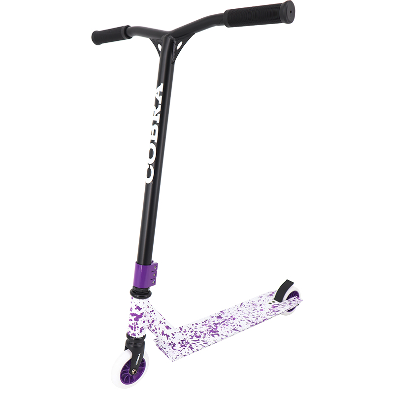 Patineta de acrobacia barata (pulpa púrpura / blanco)