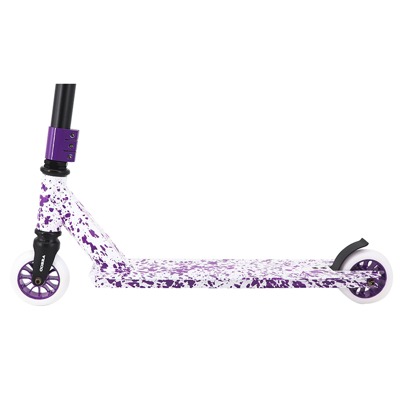 Patineta de acrobacia barata (pulpa púrpura / blanco)