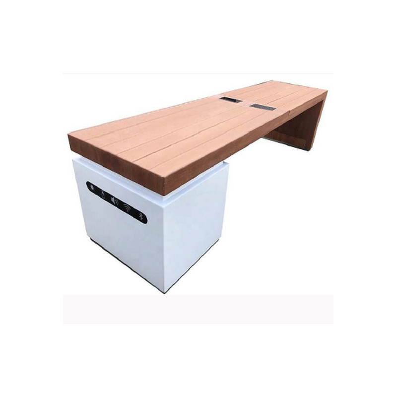 Nuevo diseño inteligente jardín solar muebles banco de patio para parque
