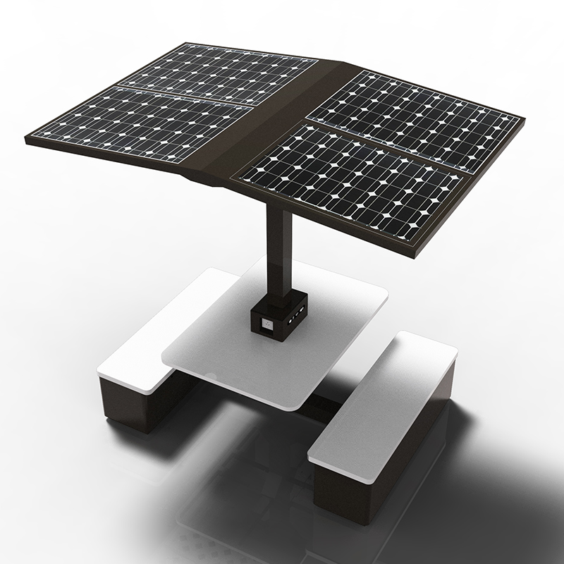 Asiento de banco de mesa solar de muebles urbanos de diseño urbano de alta calidad