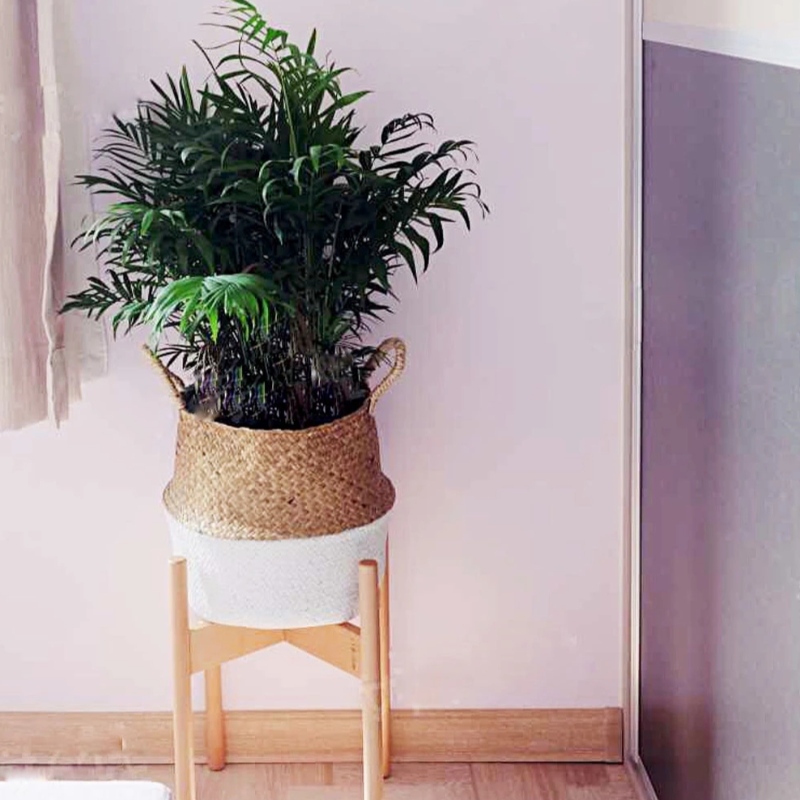 Decoración del hogar maceta soporte ovalado colgante seagrass cesta de almacenamiento