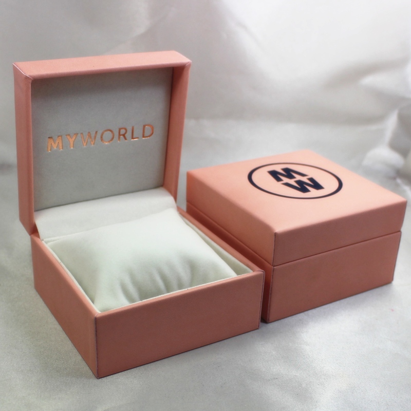 Artículo V-05 cuadrado Caja de papel de cuero sintético para reloj. mm. 100 * 100 * 60, pesa alrededor de 194 g