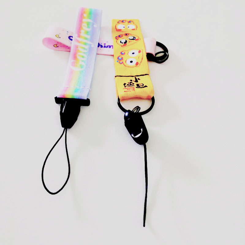 Ventas directas del fabricante personalizado al por mayor teléfono móvil cuerda colgante llave colgante accesorios mano cuerda nylon cuerda colgante poliéster cuerda colgante logo imprimible