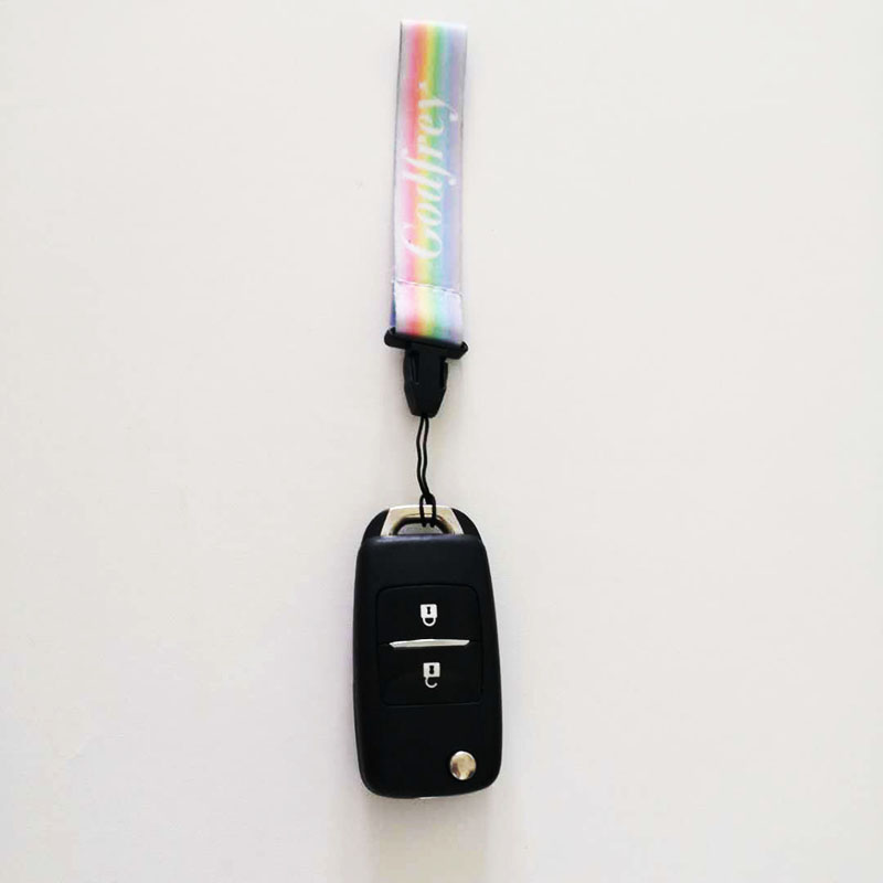 Ventas directas del fabricante personalizado al por mayor teléfono móvil cuerda colgante llave colgante accesorios mano cuerda nylon cuerda colgante poliéster cuerda colgante logo imprimible