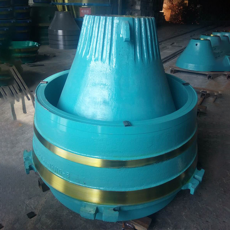 Sandvik CH440 \/ CH430 \/ Metso GP300S Bowl Liner y manto Mn18cr2 con Molly, Barmac 9100SE VSI Parts a Fujerah Quarry, EAU.