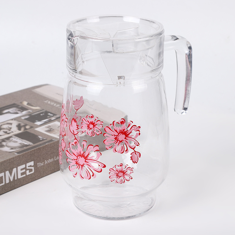 Nuevo conjunto de taza y jarra de 6 piezas para apliques transparentes para el hogar Taza de agua 6 Tetera de vidrio de gran capacidad al por mayor