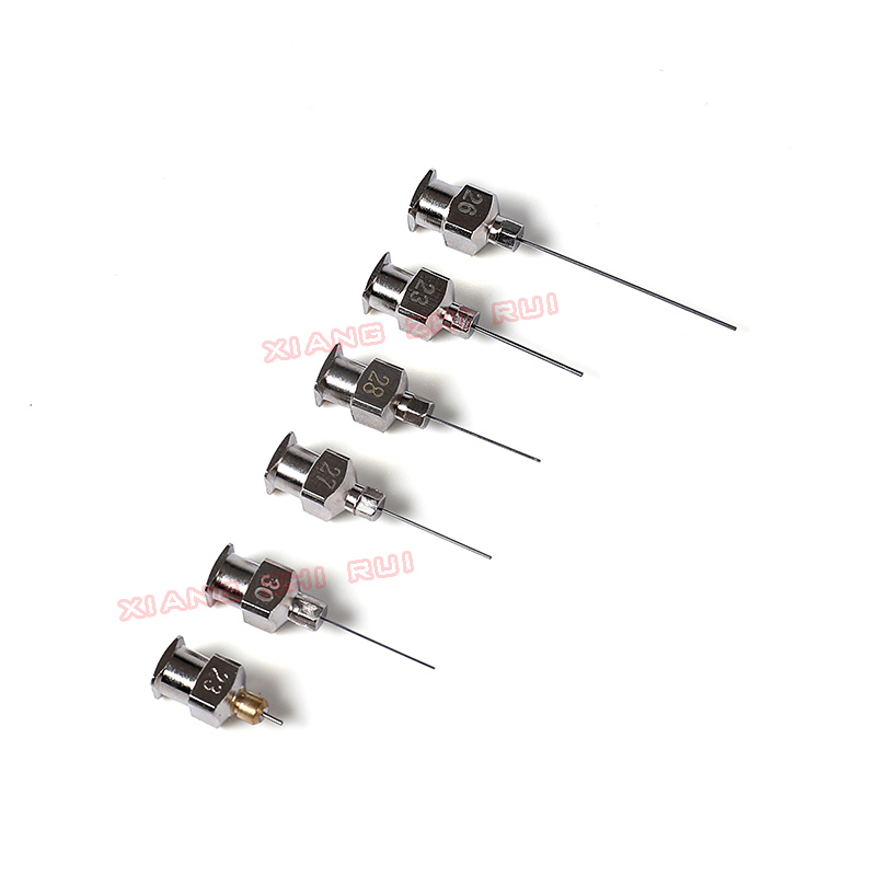 Aguja dispensadora de acero inoxidable de alta calidad, sin bloqueo de pegamento, flujo suave