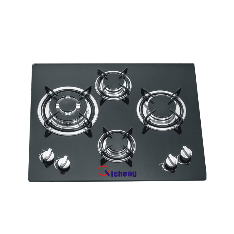 Bulit superior de vidrio de marca OEM en quemadores de gas tipo 4 quemadores