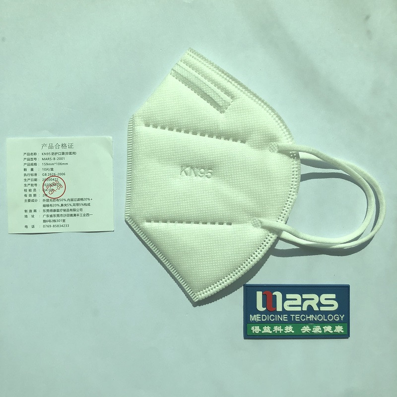 2020 Nonwoven KN95 Mascarilla protectora plegable no médica de media capa de 5 capas para uso propio