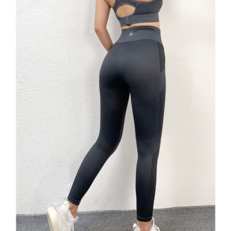 Pantalones deportivos de entrenamiento de secado rápido para mujer pantalones de fitness de yoga de cintura alta ajustados para correr otoño
