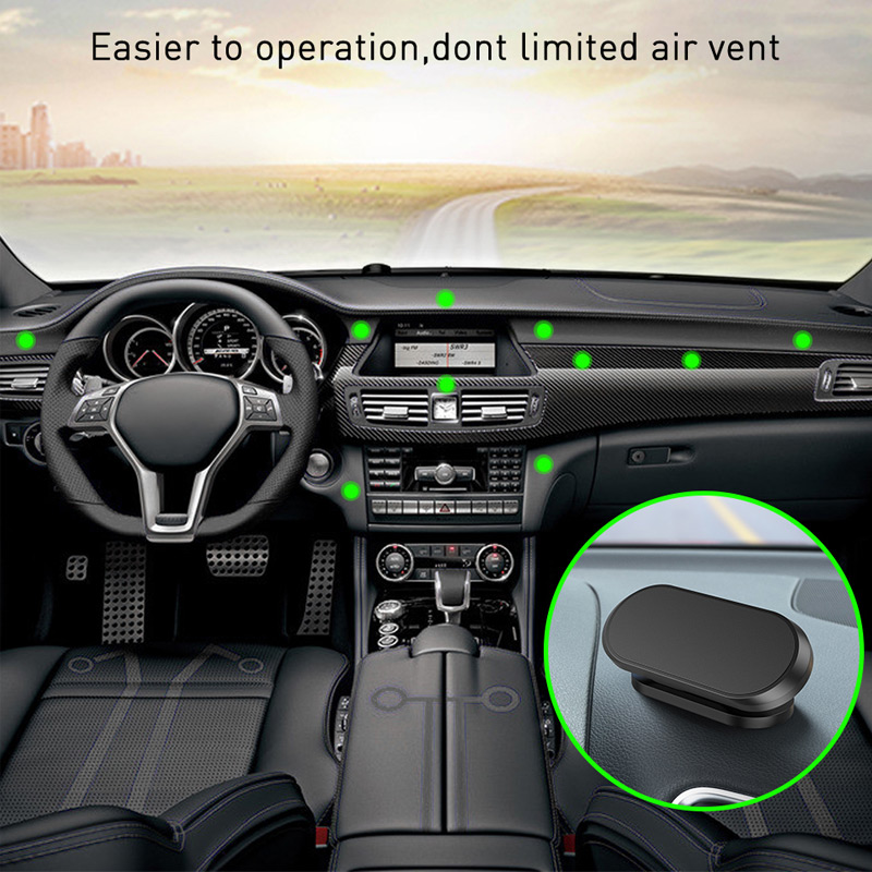 Soporte magnético para teléfono para automóvil Soporte giratorio para 360 ° Soporte para teléfono con imán Soporte para teléfono de 4.0-6.4 pulgadas para samsung, soporte para teléfono iphone