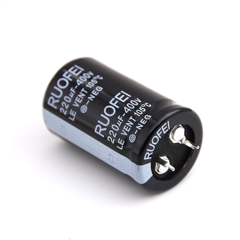 RUOFEI condensador electrolítico de aluminio a presión 10V ~ 500V larga vida y trabajo a alta temperatura