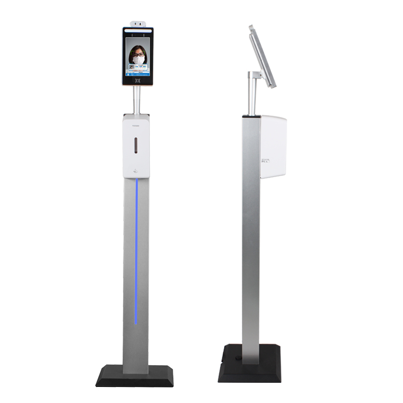 Quiosco lcd inalámbrico de medición de temperatura de reconocimiento facial de 8 pulgadas para la asistencia de acceso a la puerta de seguridad