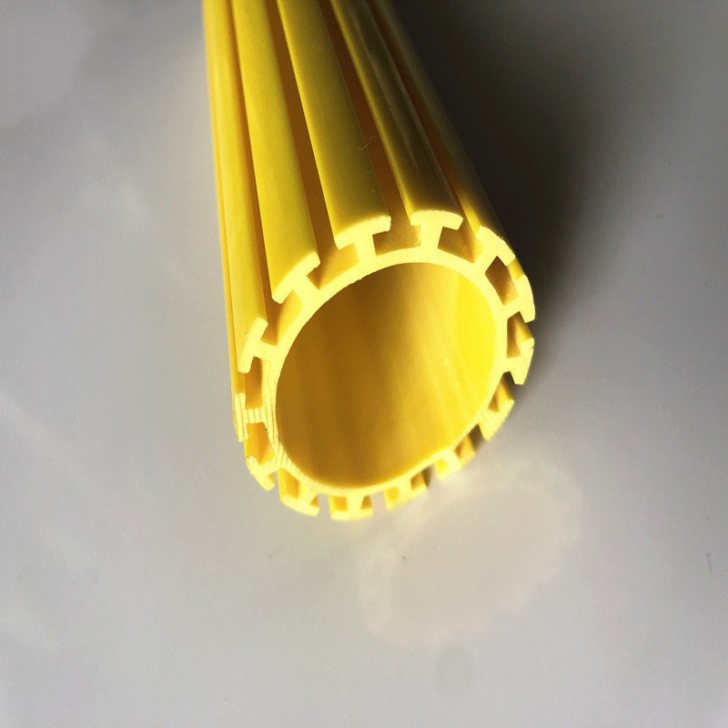 Perfil de tubo de plástico de tubo de perfil de pvc de extrusión a medida para ranura deslizante de soporte de piruleta