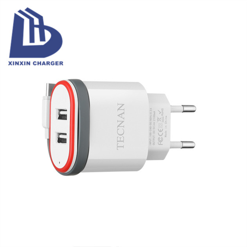 Logotipo del OEM Los últimos accesorios móviles Cargador USB súper rápido y rápido de la UE 5V para el teléfono Android Cargador múltiple Cargador de pared USB