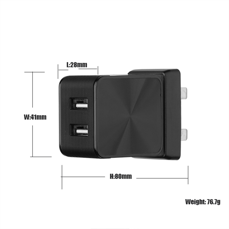 FCC .CE Teléfono móvil Cargador rápido Adaptador universal 2 puertos USB cargador de viaje cargador portátil OEM de fábrica