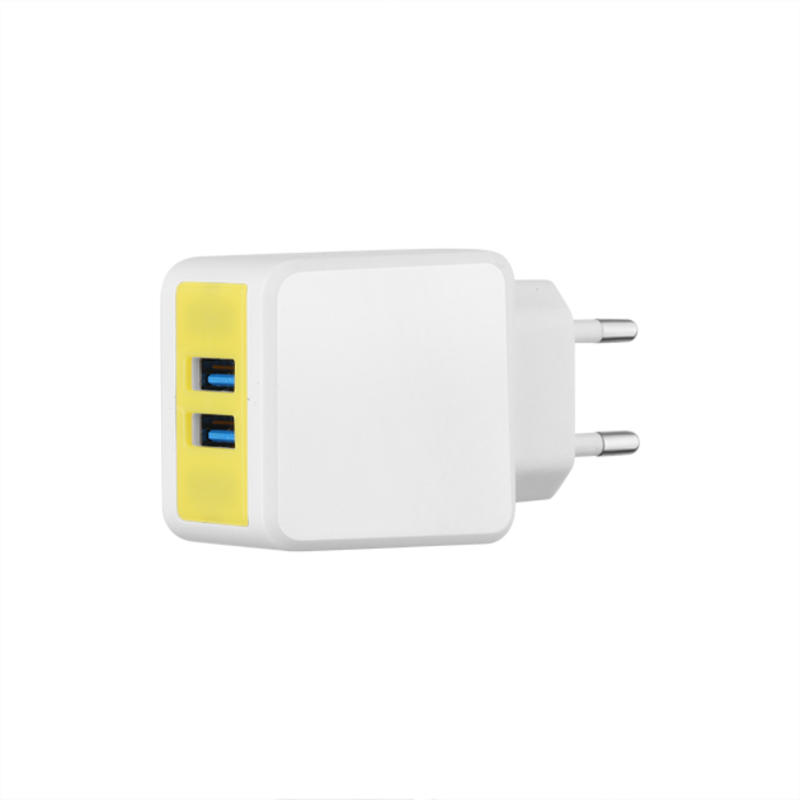 Cargador de pared USB portátil de doble puerto Cargadores USB de múltiples puertos EU / US / UK / AU OEM