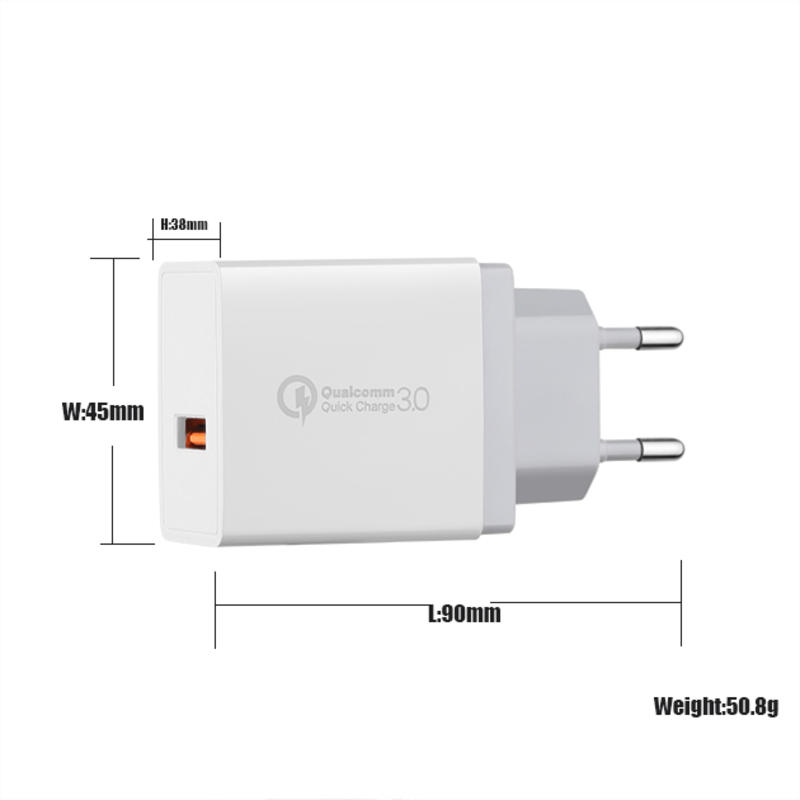 Cargador rápido UK Plug USB Cargador de pared para iPhone UK Plug QC3.0 USB Travel Charger