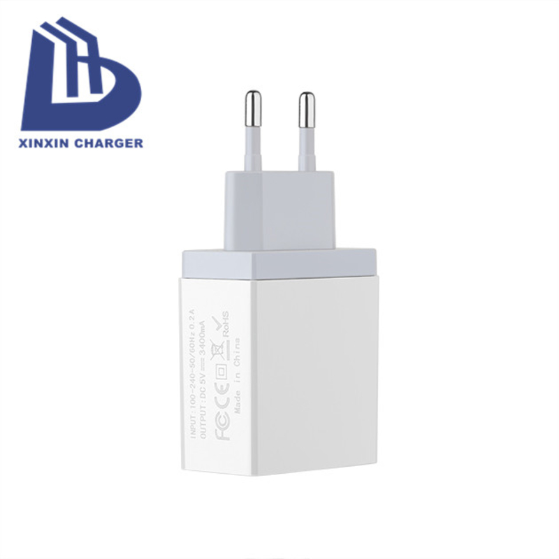 Adaptador de cargador de viaje de pared USB de 4 puertos Cargador rápido para teléfono móvil