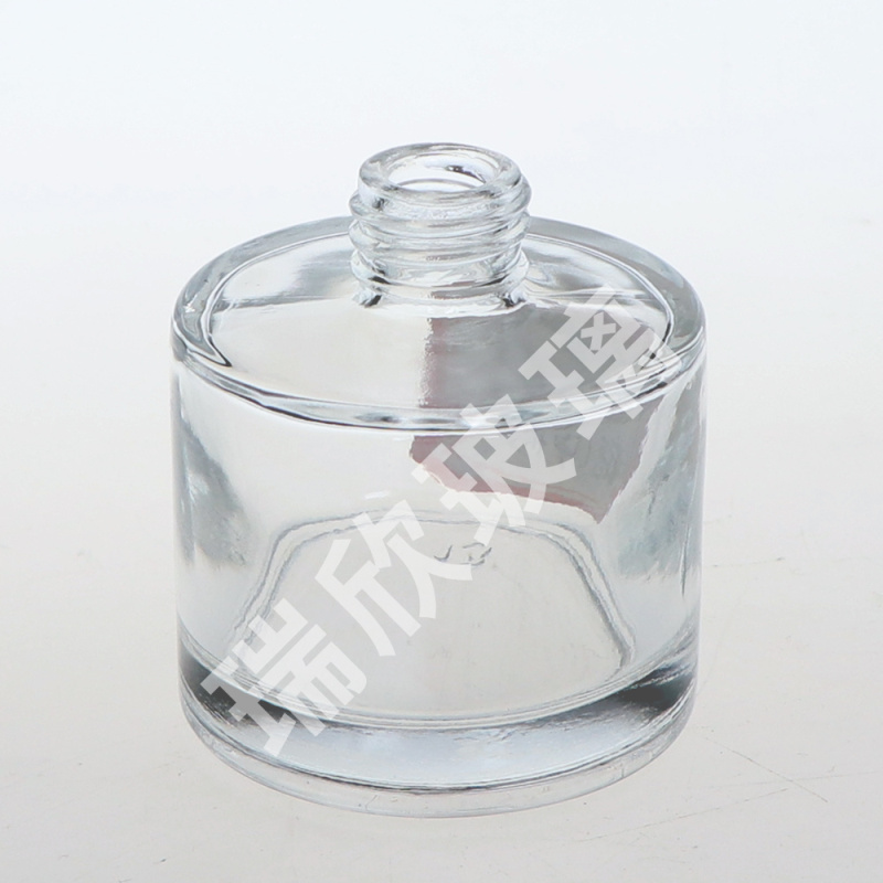 Difusor de láminas de botella de vidrio de tipo redondo de 100 ml con tapa de rodillo