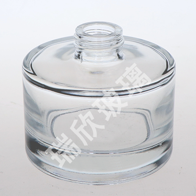 Difusor de láminas de botella de vidrio de tipo redondo de 100 ml con tapa de rodillo