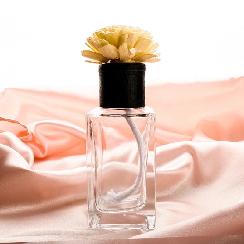 La rota de alta calidad pega la botella de cristal del difusor de la caña para el cuidado personal