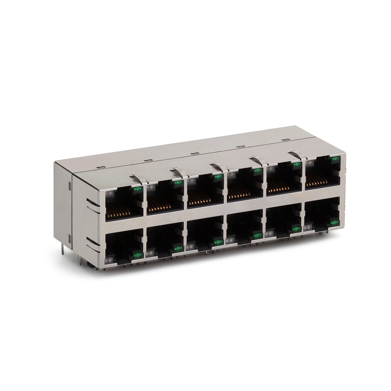 RJ45,2X6 (filtro), LED, carcasa protectora