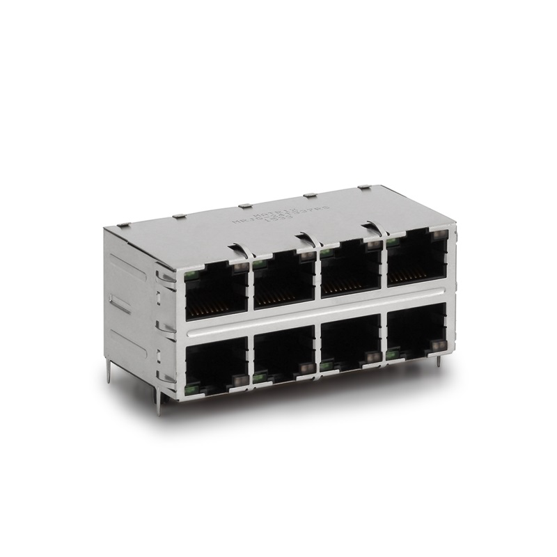 RJ45, 2x4 (filtro), LED, escudos