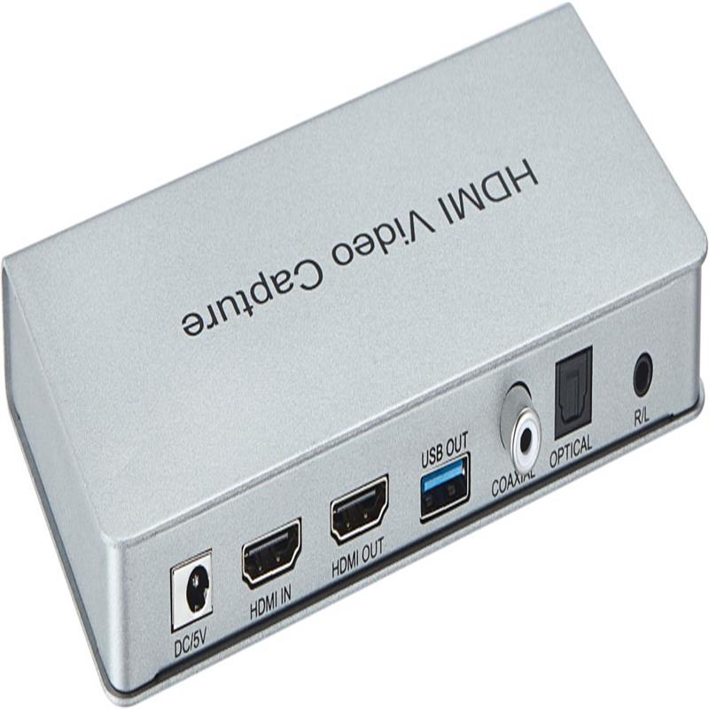 Captura de video HDMI USB 3.0 con bucle HDMI, coaxial, audio óptico