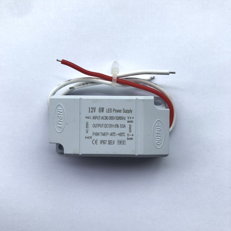 6W 36V 0.16A sin relleno de pegamento carcasa de plástico impermeable led fuente de alimentación de conmutación regulada transformador de banco de energía ip67