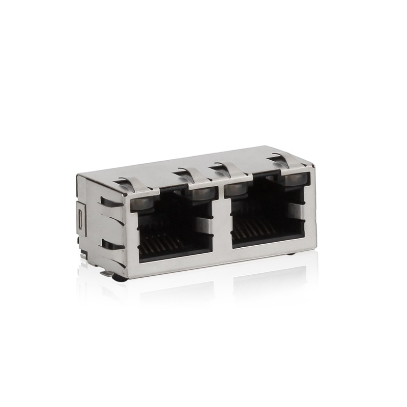 RJ45,1X2, LED, carcasa protectora