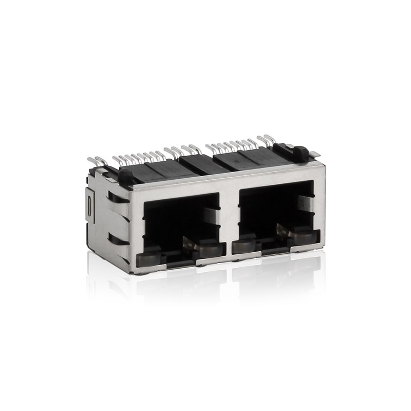 RJ45,1X2, LED, carcasa protectora