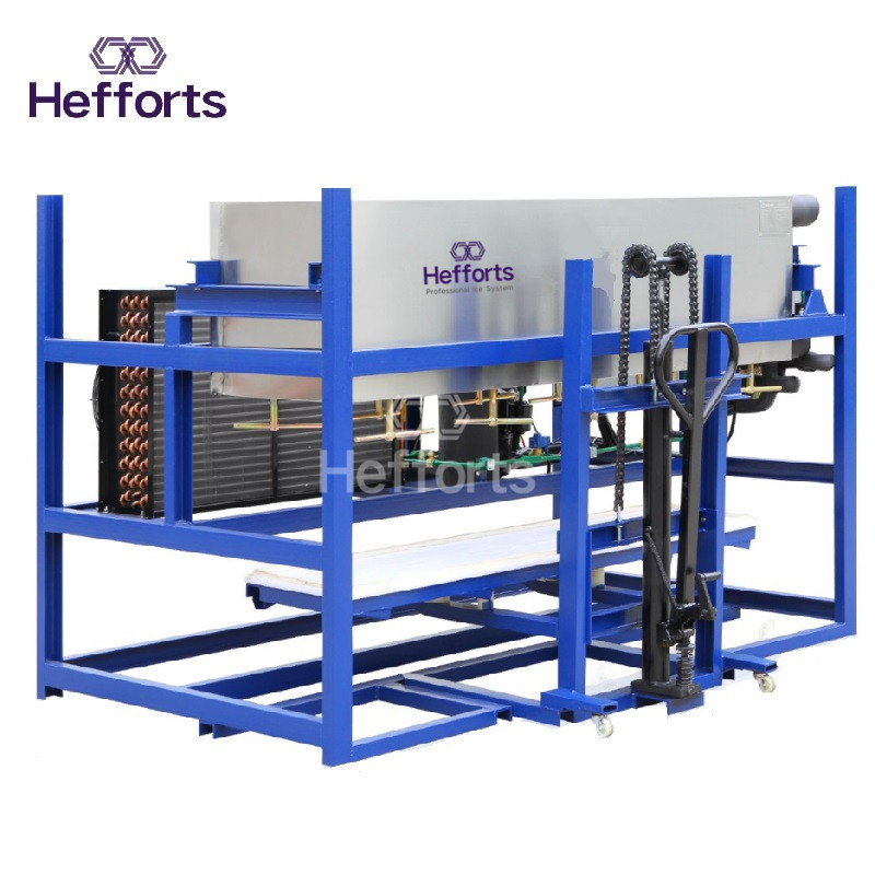 Prueba de la tercera parte de una máquina de hielo de cubos especialmente diseñada