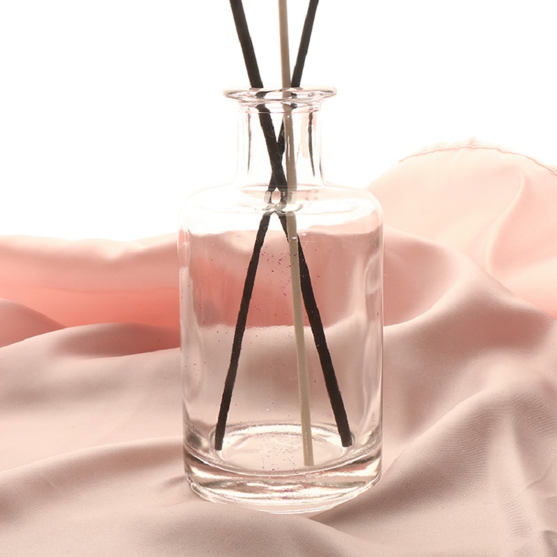 Botella de vidrio difusor de caña de palitos de ratán de alta calidad