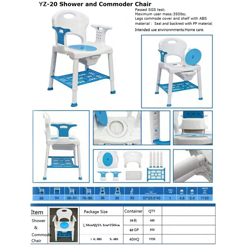 Silla plástica para ducha y cómoda