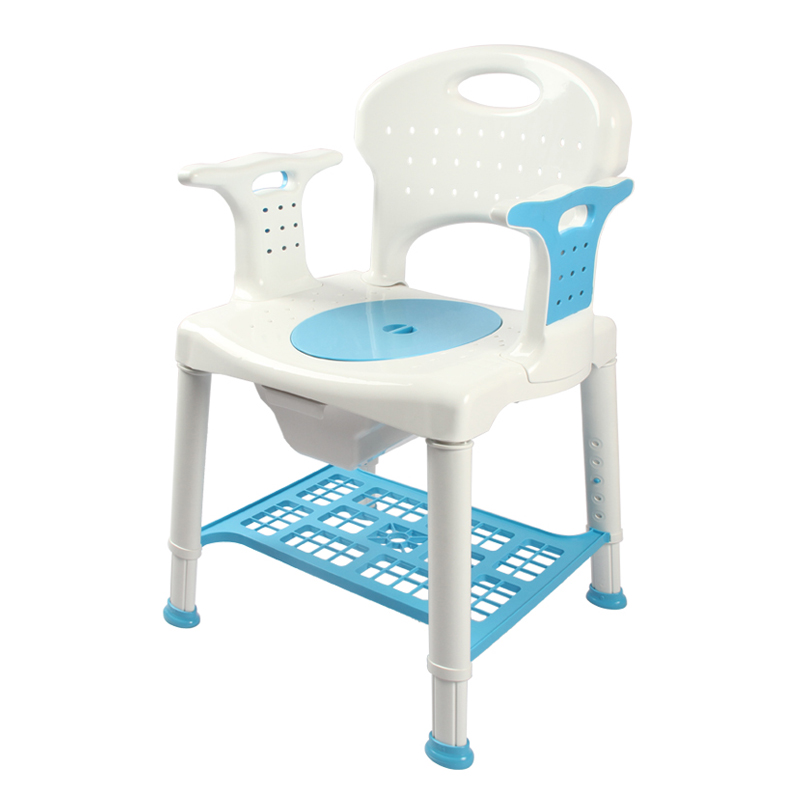 Silla plástica para ducha y cómoda