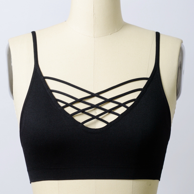 GA-5342 Grace Girl Frontal Frente Frente Multi-Strippy Yoga Bralette