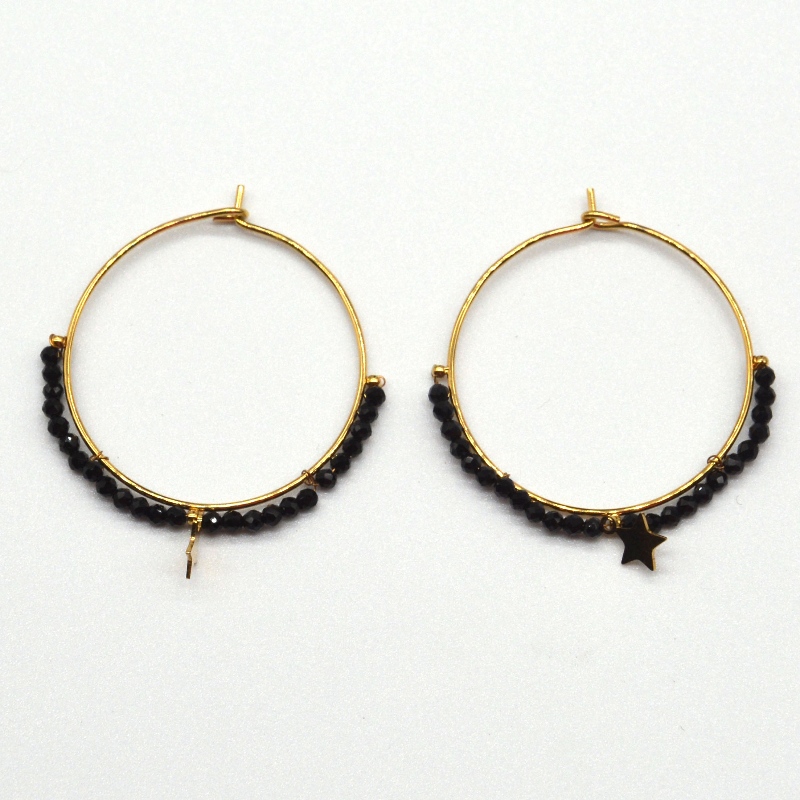 Pendientes redondos, cuentas de uso, estilo étnico, retro, estilo bohemio, pendientes circulares, estilo para mujer, estilo bohemio estrella, colgante, fábrica de procesamiento de joyas de China Ruifanbao