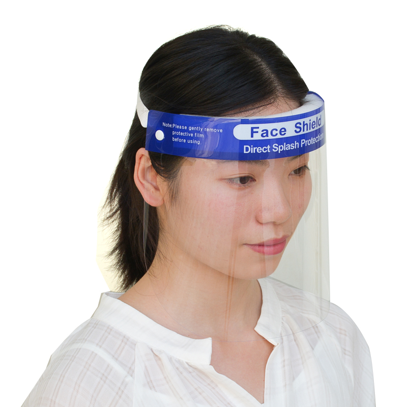 Pantalla facial protectora de plástico antisalpicaduras antipolvo para adultos transparente personalizada Pantalla facial completa