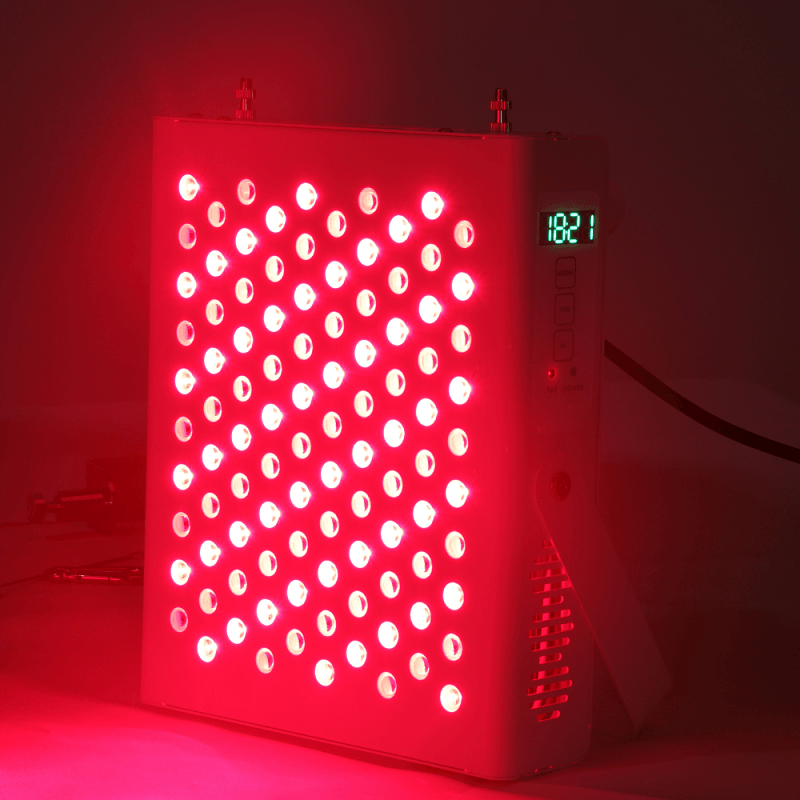 RD500 Rojo 660nm e infrarrojo cercano 850nm dispositivos de lámparas de terapia de luz en el hogar, 500W Luz de terapia LED portátil para el alivio de la piel y el dolor